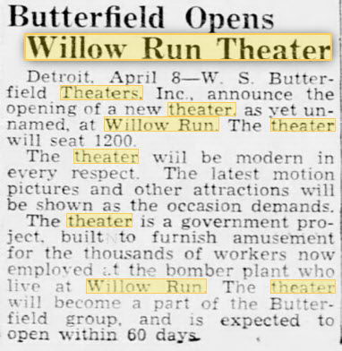 Center Theater - April 8 1944 Article On Construction